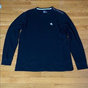 MEN’S Express long sleeve black waffle thermal